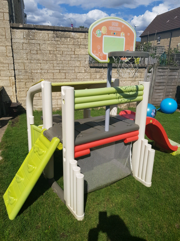 smoby fun centre playhouse with slide